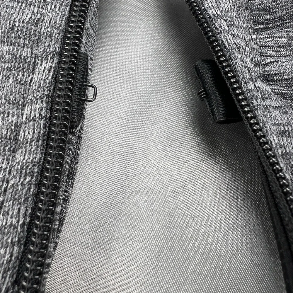 SHEFIT‎ Lounge Sports Bra Luxe (L) Zip Front Close Graphite Gray Removable Pads